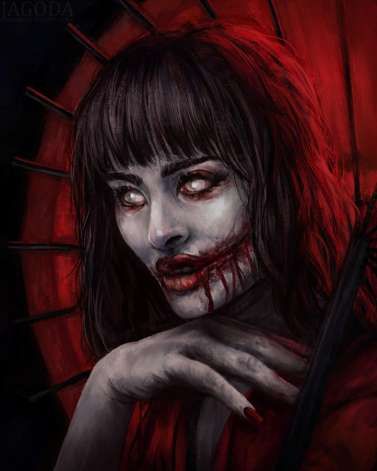 Kuchisake onna art